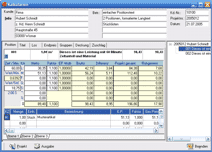 Screenshot Kalkulation