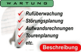 Umfang: Ruf�berwachung, St�rungsplanung, Tourenplanung etc.