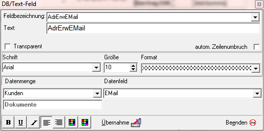 Kunden-E-Mail-Adresse ausgeben Kunden-E-Mail-Adresse ausgeben